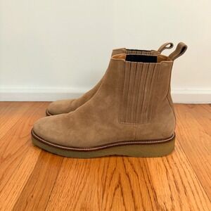 SAINT LAURENT Mens Hugo 35 Tan Suede Chelsea Ankle Boots great condition Size 45